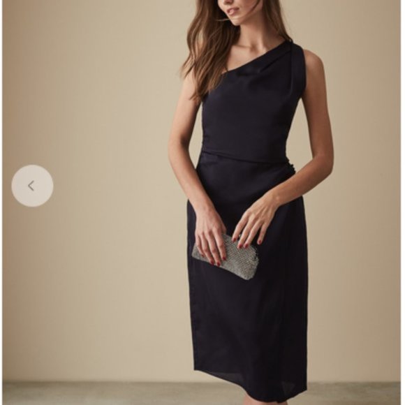 NWOT REISS POSITANO CROSS BACK SATIN DRESS - Picture 5 of 9